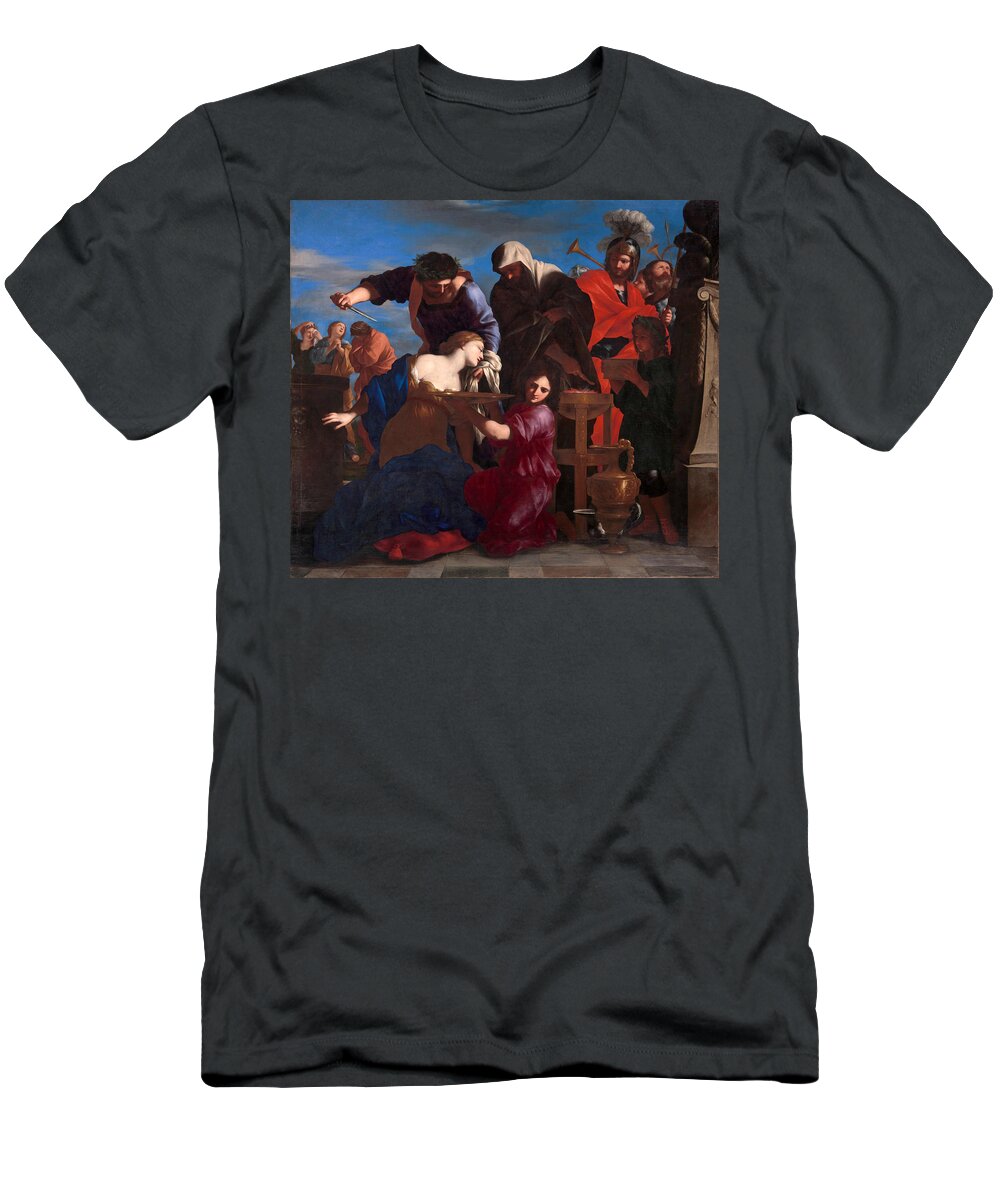 Giovanni Francesco Romanelli T-Shirt featuring the painting The Sacrifice of Polyxena by Giovanni Francesco Romanelli
