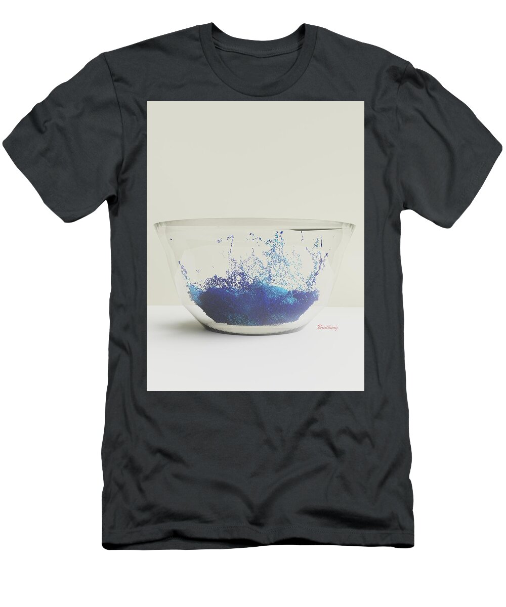 Nft T-Shirt featuring the digital art 501 Bowl Waves by David Bridburg
