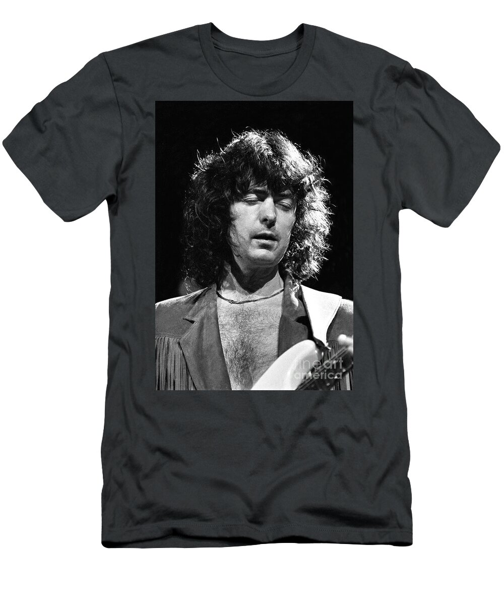 Guitarist T-Shirt featuring the photograph Ritchie Blackmore - Deep Purple #6 by Concert Photos