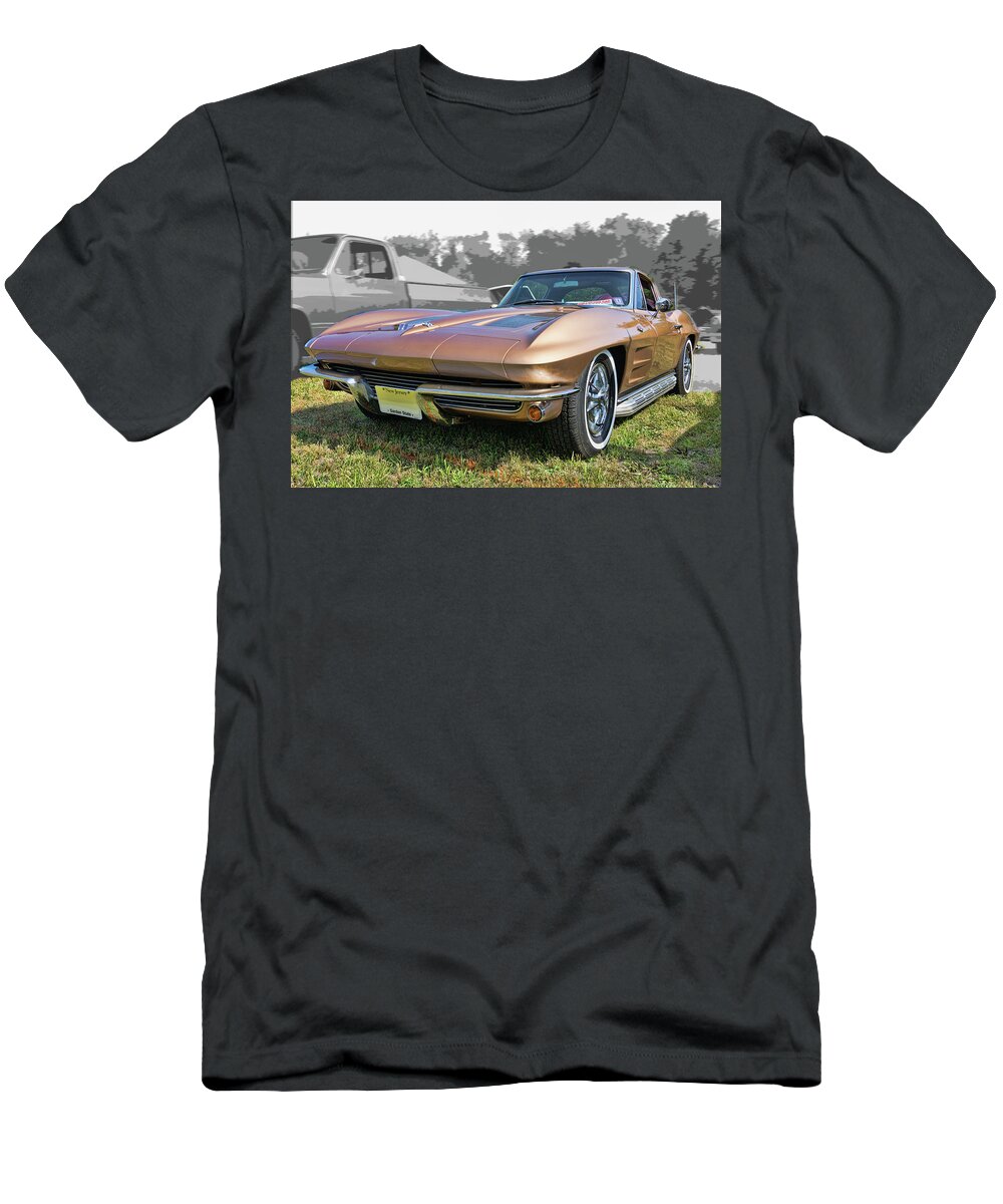 Chevrolet Corvette T-Shirt featuring the photograph '63 Chevrolet Corvette #63 by Daniel Adams