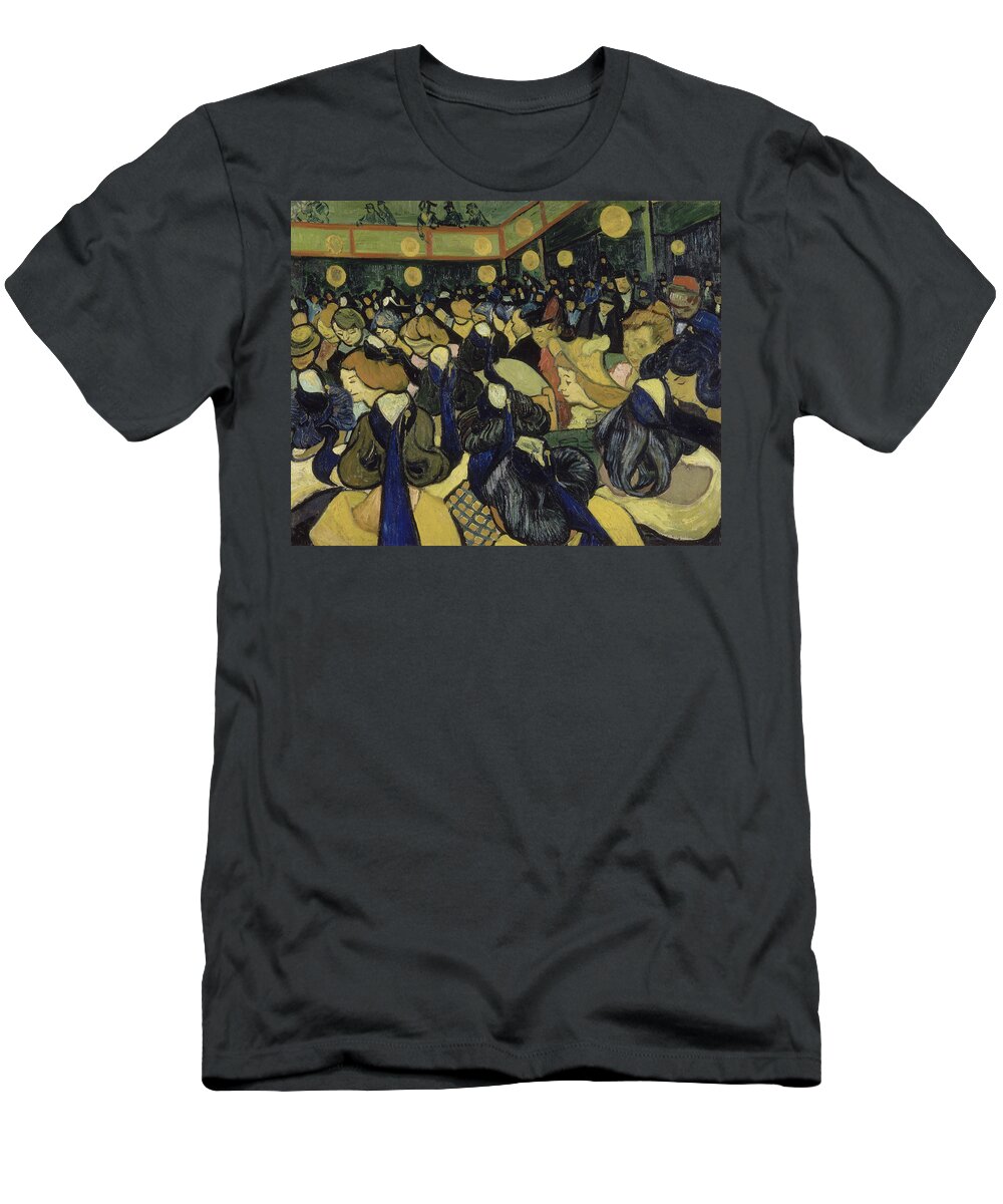 The Dance Hall In Arles T-Shirt featuring the painting The Dance Hall in Arles #7 by Vincent van Gogh