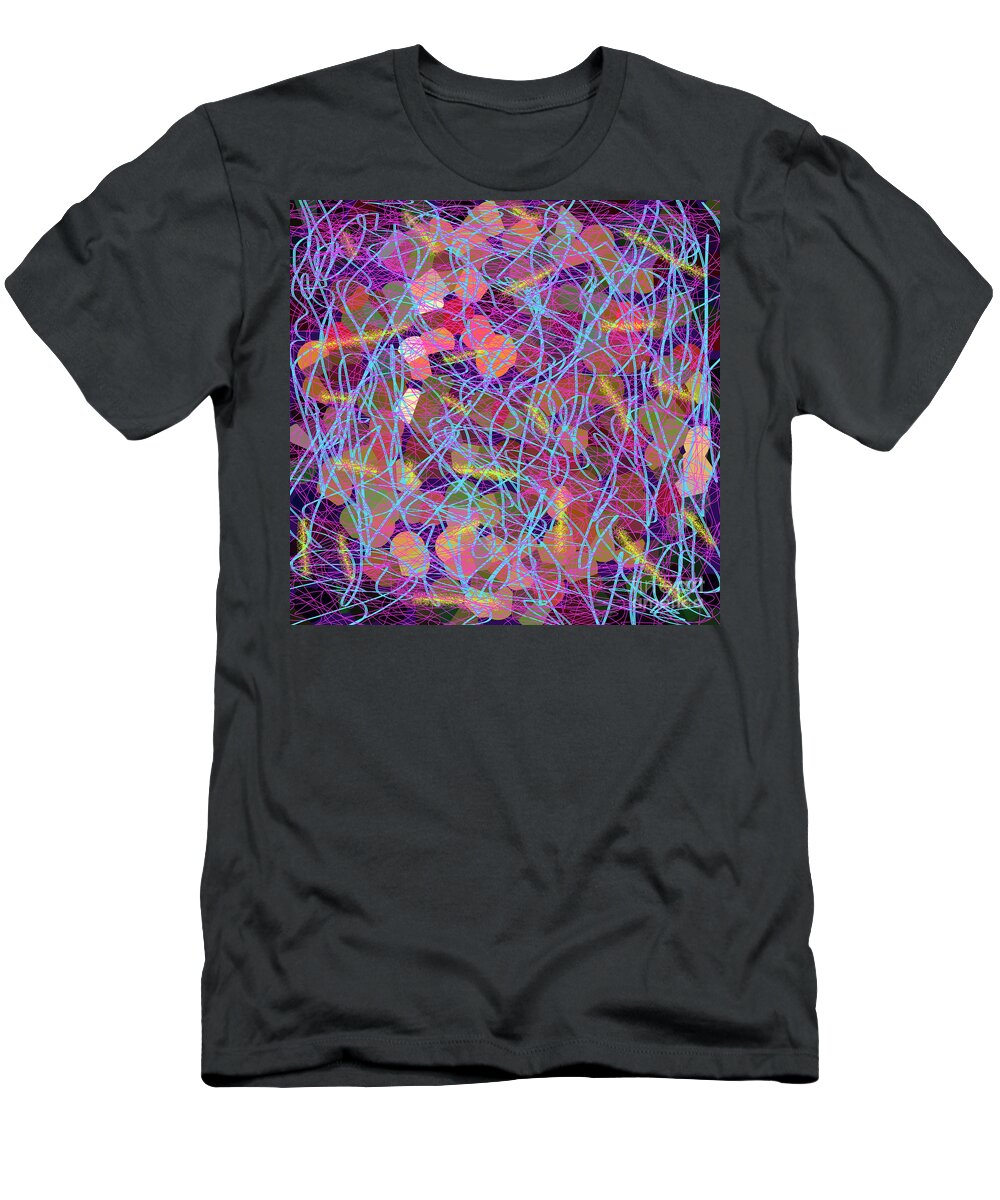 Walter Paul Bebirian: The Bebirian Art Collection T-Shirt featuring the digital art 8-7-2012f by Walter Paul Bebirian