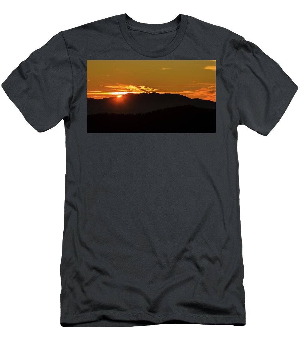 Mountains T-Shirt featuring the photograph Mountain sunset #9 by Ian Middleton