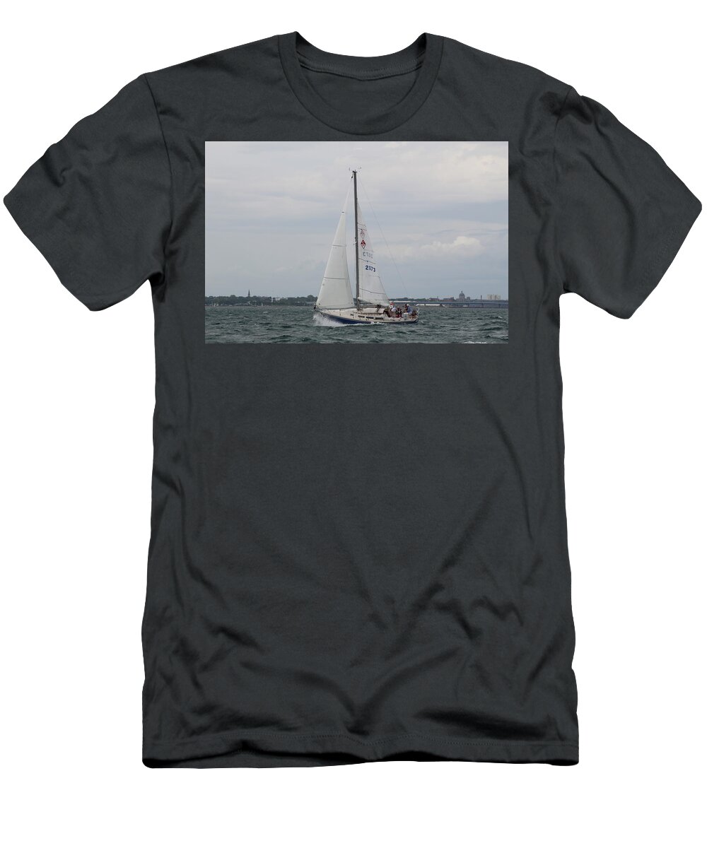  T-Shirt featuring the photograph The race #94 by Jean Wolfrum