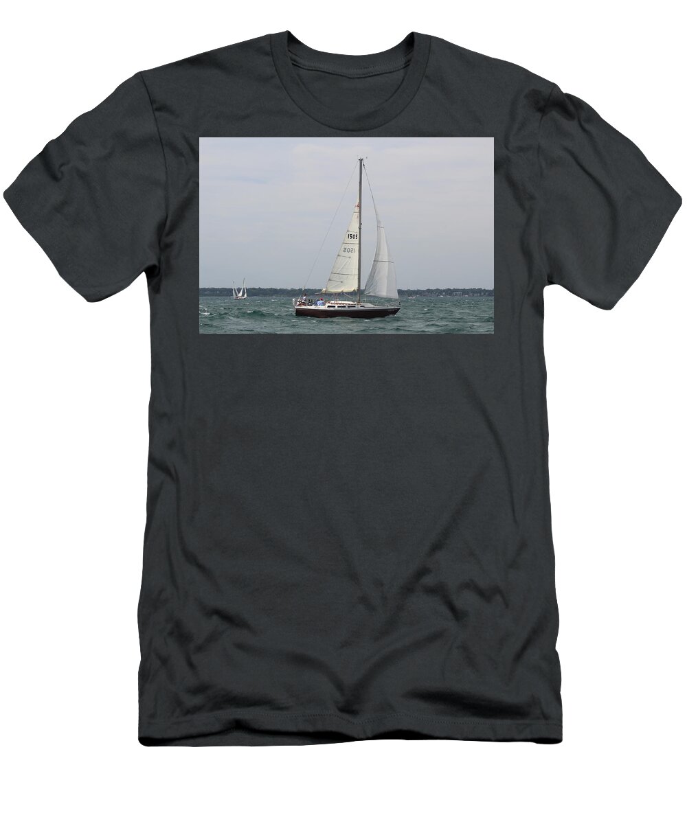  T-Shirt featuring the photograph The race #99 by Jean Wolfrum