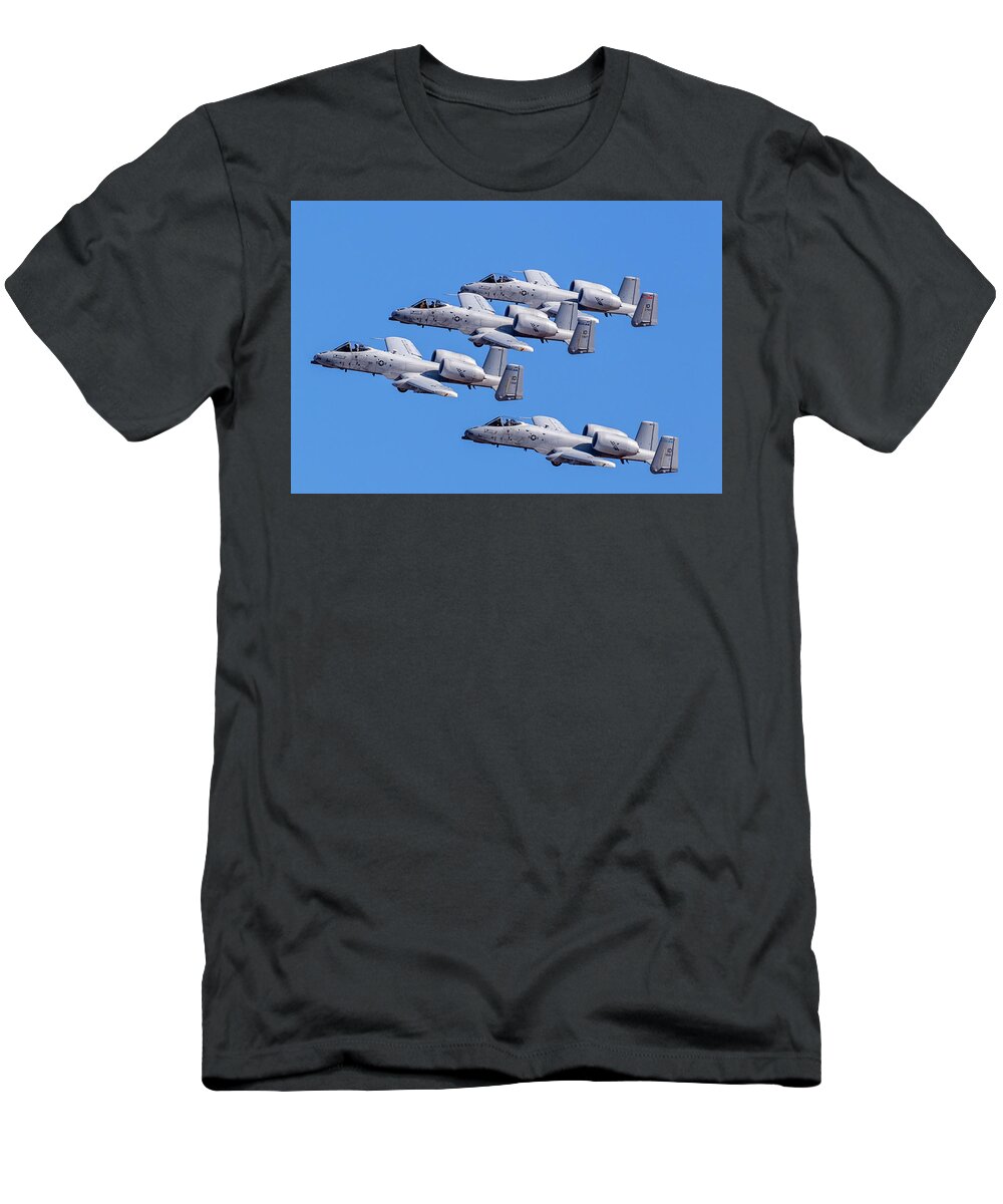 A-10 T-Shirt featuring the photograph A-10s by Dart Humeston