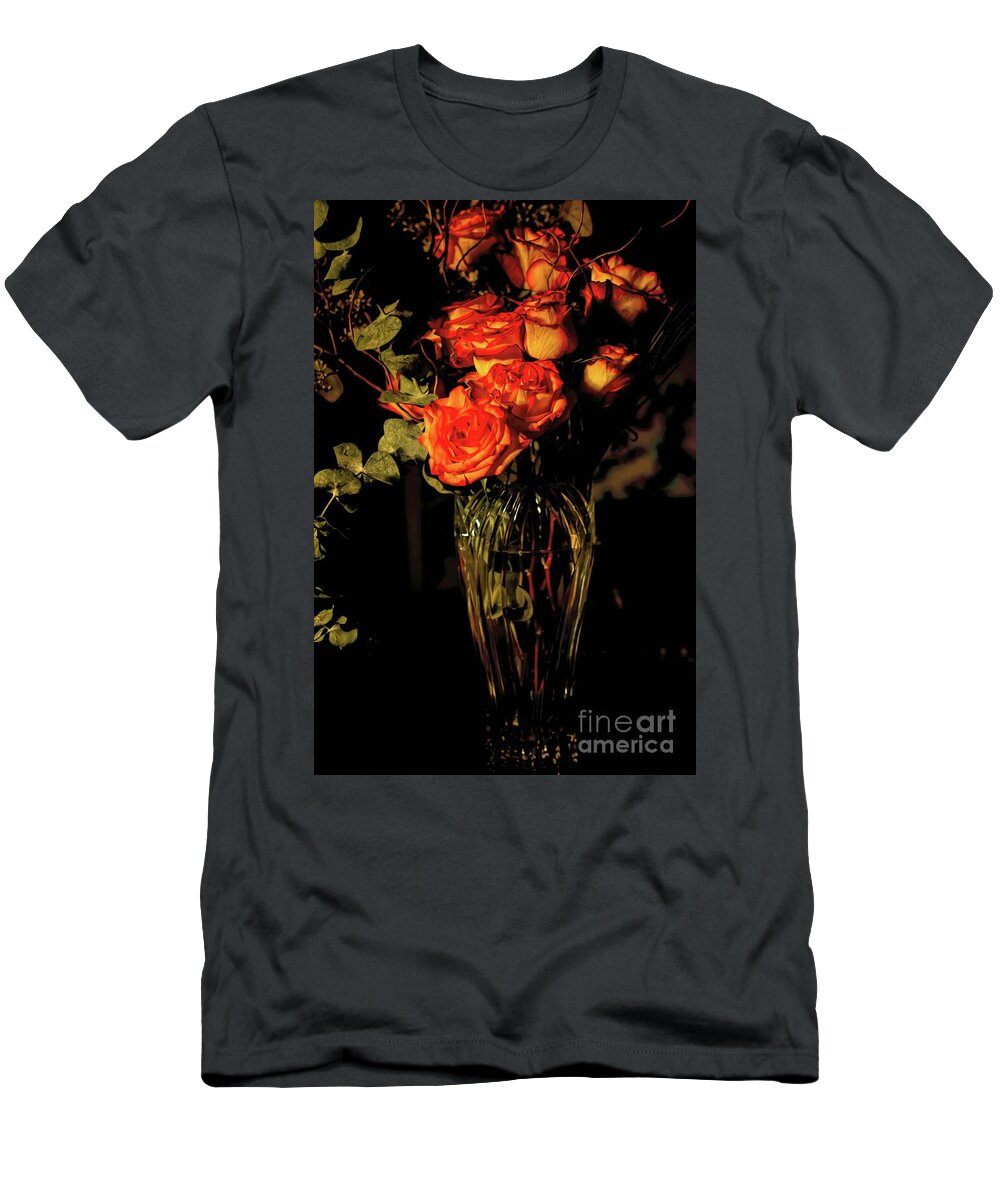 Roses T-Shirt featuring the photograph A Bouquet of Emerging Love by Diana Mary Sharpton