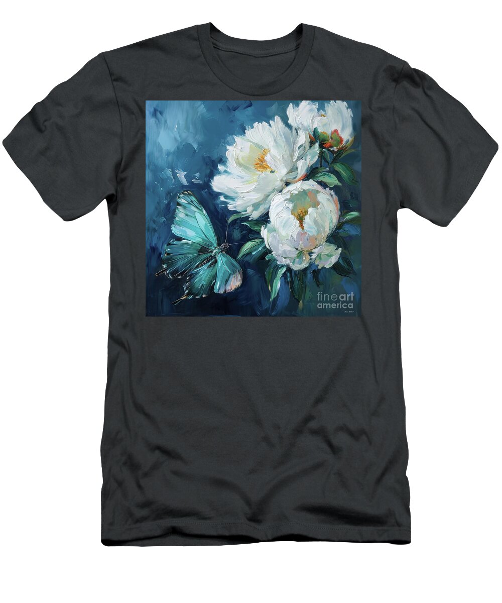 Butterfly T-Shirt featuring the painting A Butterfly Daydream by Tina LeCour