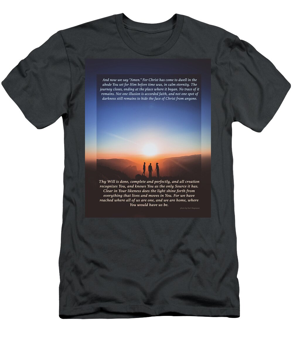 Acim T-Shirt featuring the digital art A Course In Miracles 42 by John Vincent Palozzi