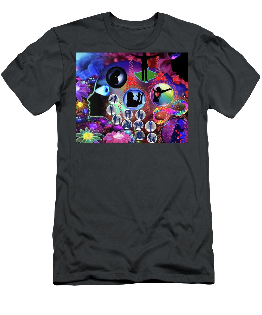 A Fathers Love Poem T-Shirt featuring the digital art A Fathers Love, A Daughters Minds Eye by Stephen Battel