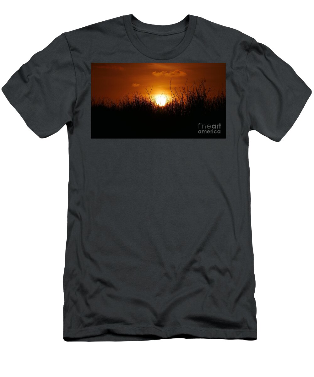 Amazing Sunsets T-Shirt featuring the photograph Rolling Golden Ball by On da Raks