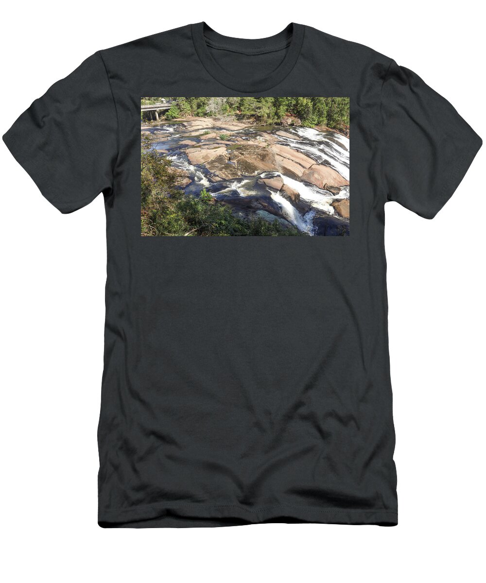 High Falls State Park T-Shirt featuring the photograph A High Falls Overview by Ed Williams