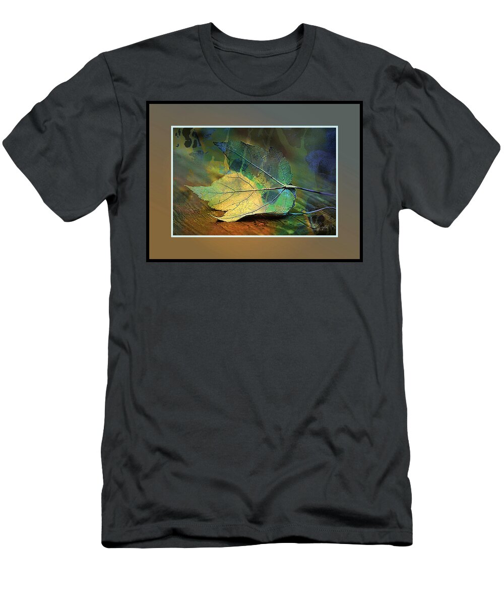 Leaf T-Shirt featuring the photograph A Leaf Of Many Colors by Rene Crystal