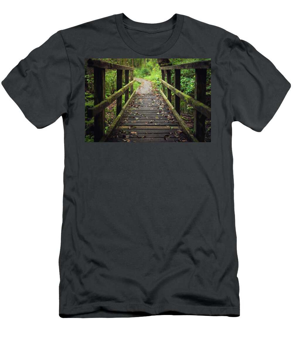 Bridge T-Shirt featuring the photograph A little bridge by Gavin Lewis