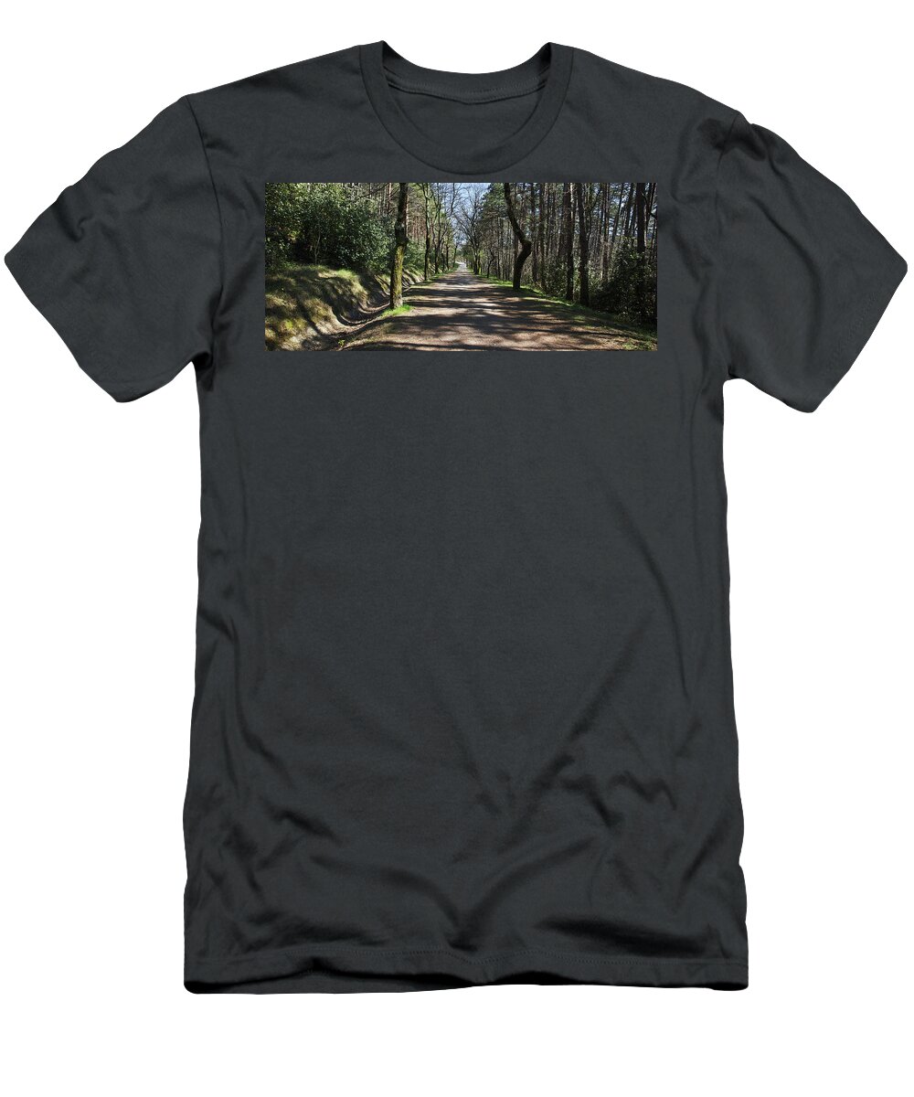 A Wild Ride T-Shirt featuring the photograph A long way ... by Karine GADRE