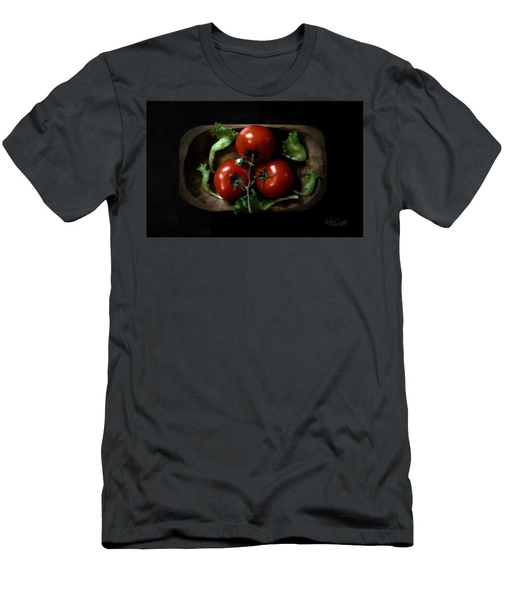 Tomato T-Shirt featuring the photograph A Love Triangle by Rene Crystal
