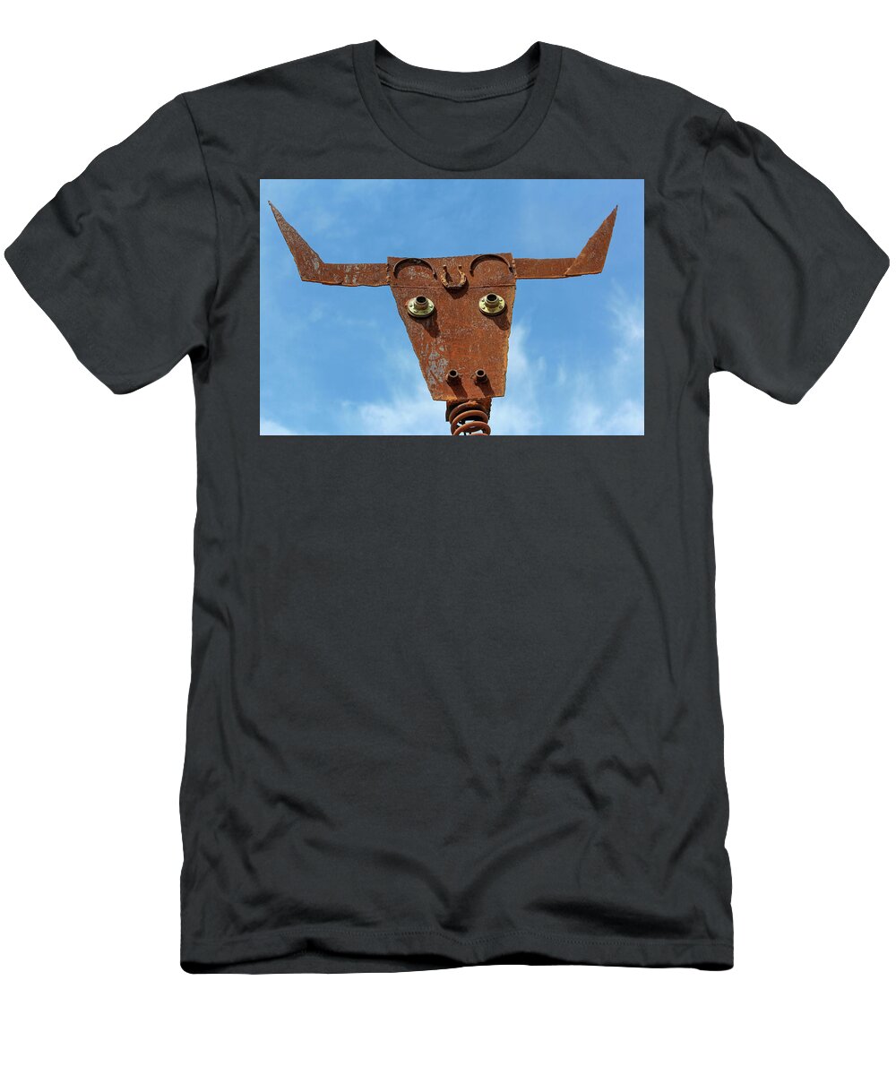 Bull T-Shirt featuring the photograph A Lucky Bull by Lynn Sprowl