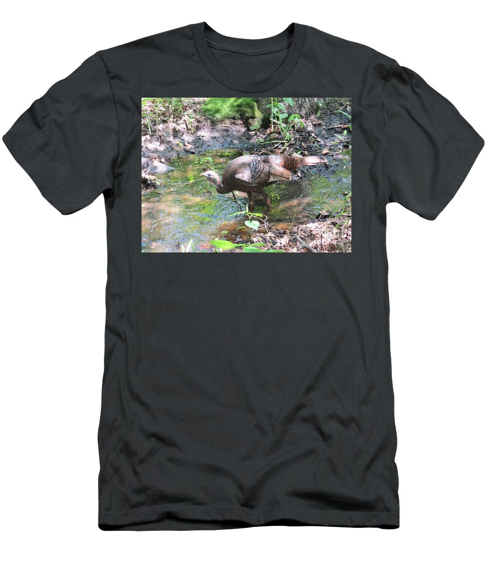 Turkey T-Shirt featuring the photograph A Peaceful Stroll by World Reflections By Sharon