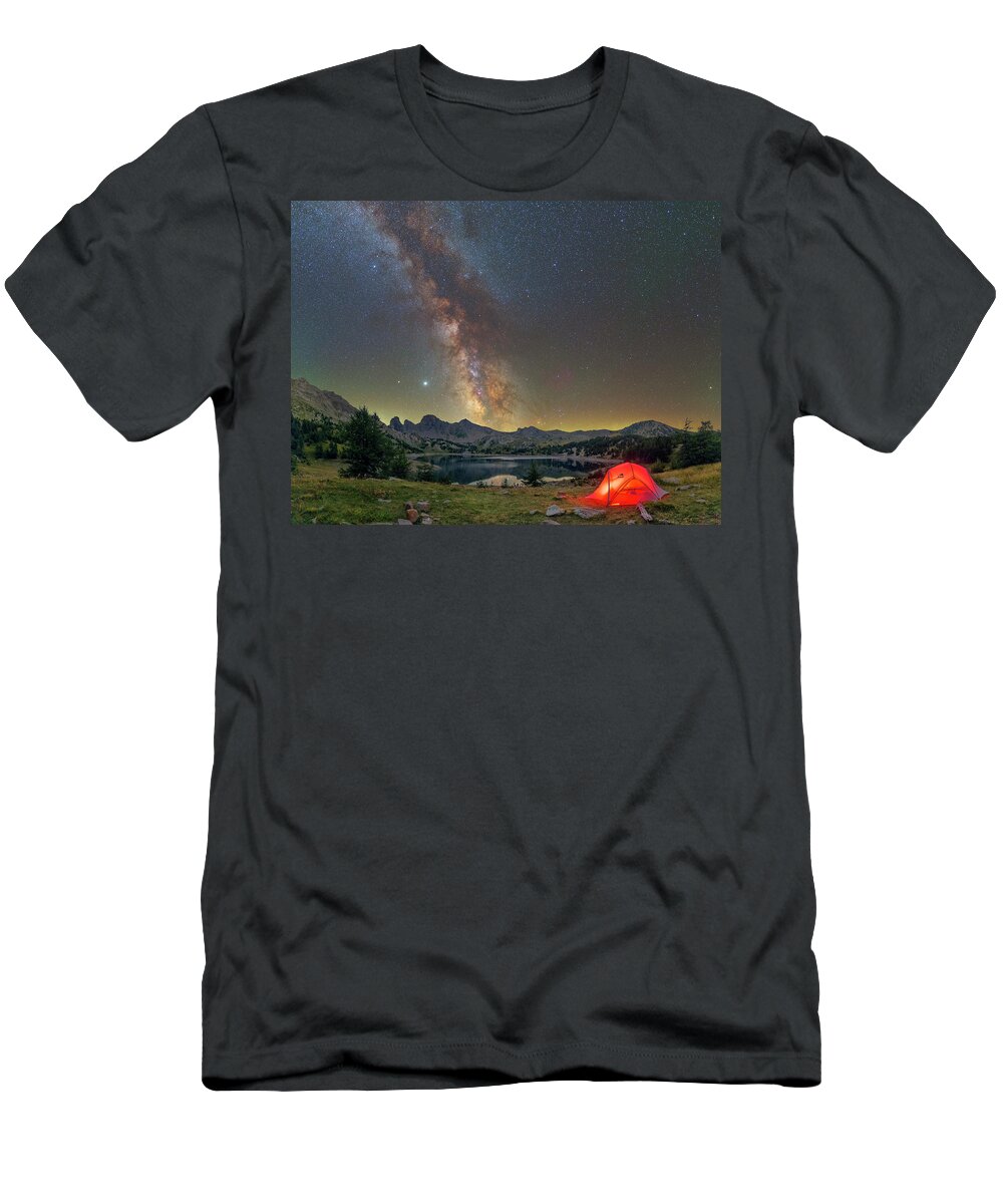 Milky Way T-Shirt featuring the photograph A Piece of Paradise by Ralf Rohner