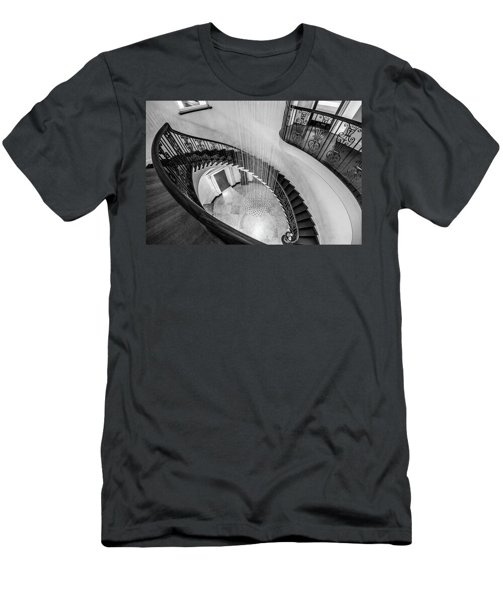 Cheekwood T-Shirt featuring the photograph A Spiral Staircase at The Cheekwood Estate and Gardens Nashville Tennessee by Dave Morgan