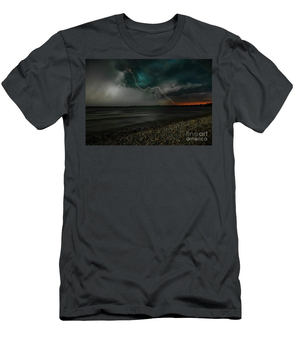 Bavaria T-Shirt featuring the photograph A stormy day at the lake by Hannes Cmarits