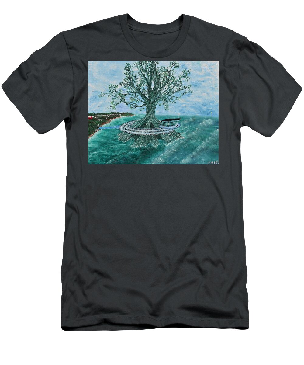 Christina Knight T-Shirt featuring the painting A Verde by Christina Knight