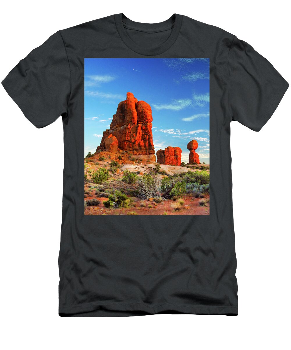 Desert T-Shirt featuring the photograph A Walk Through Arches National Park 5 by Mike McGlothlen