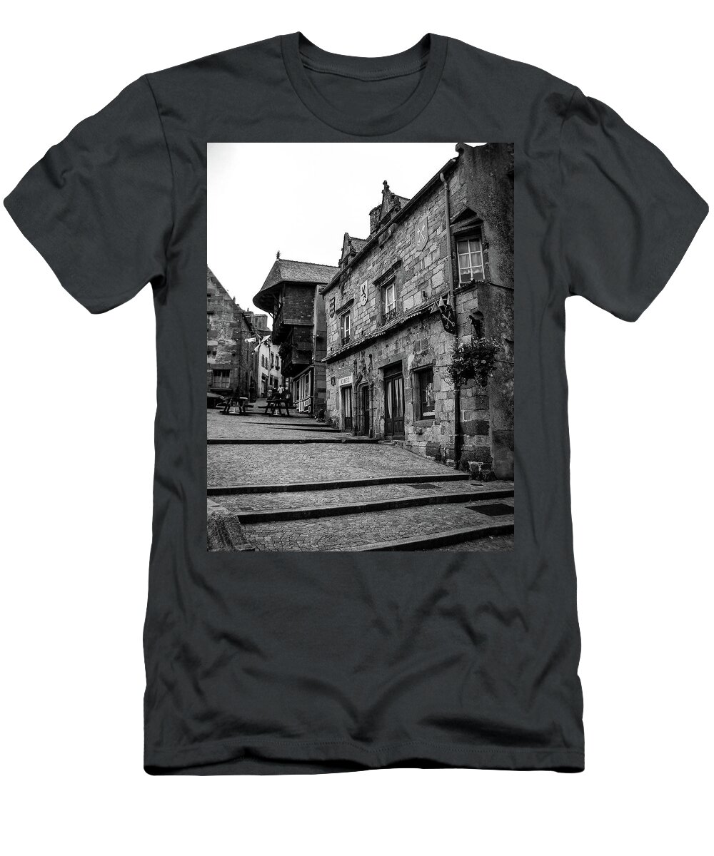 France T-Shirt featuring the photograph A Walk through town by Jim Feldman