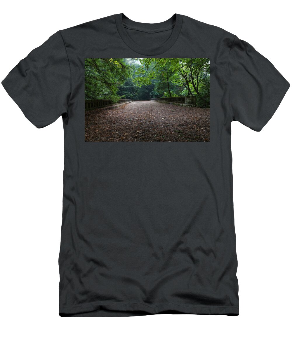 Abandoned Highway T-Shirt featuring the photograph Abandoned Avenue of the Giants Bridge by Rick Pisio