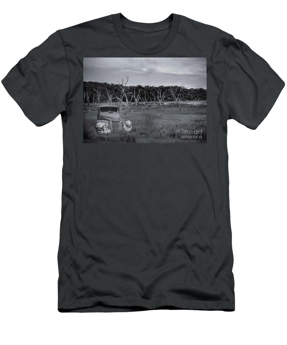 Abandoned Landscape T-Shirt featuring the digital art Abandoned by Patti Powers