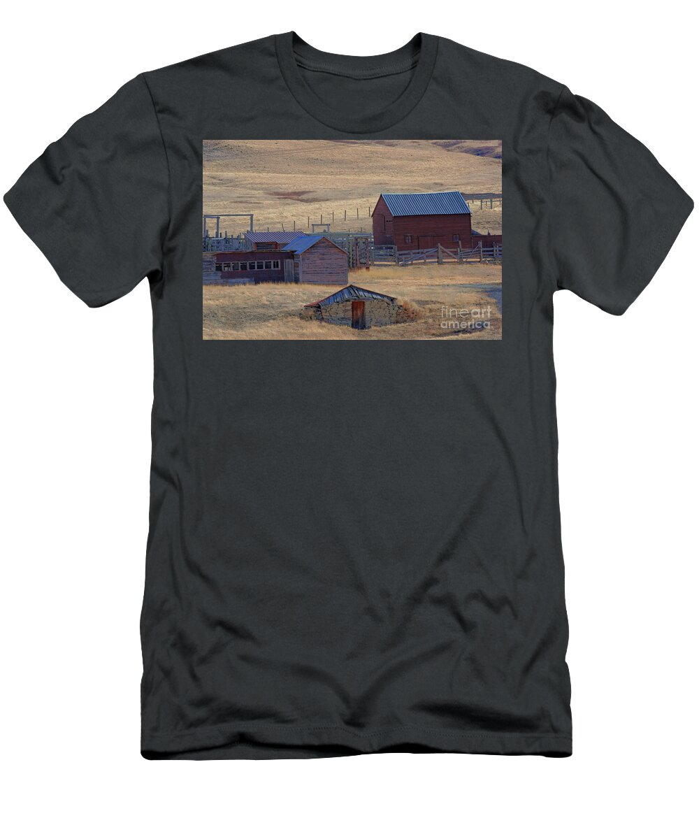 Buildings T-Shirt featuring the photograph Ranch Buildings by Kae Cheatham