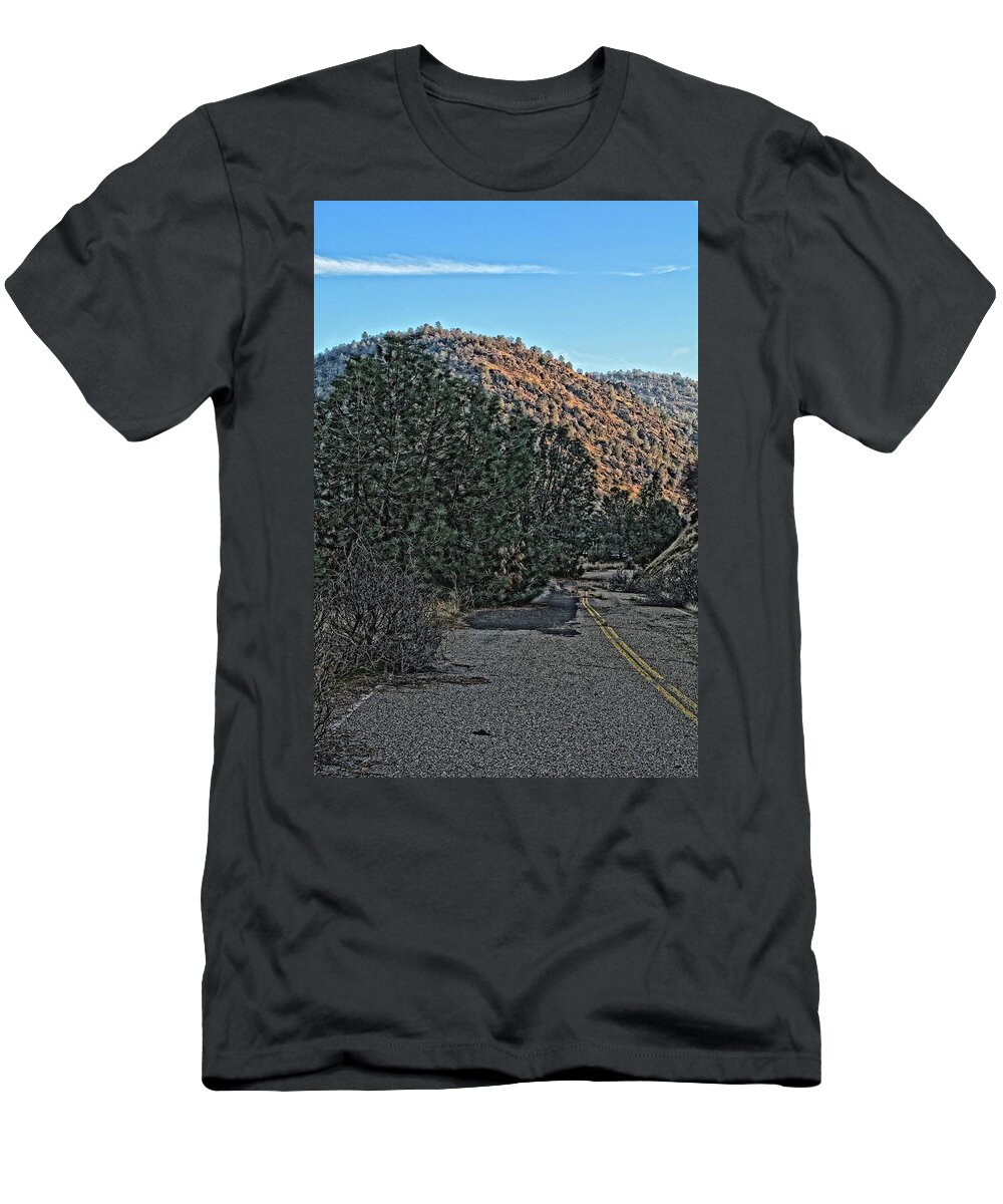 Natural Landscape T-Shirt featuring the photograph Abandoned Road by Maggy Marsh