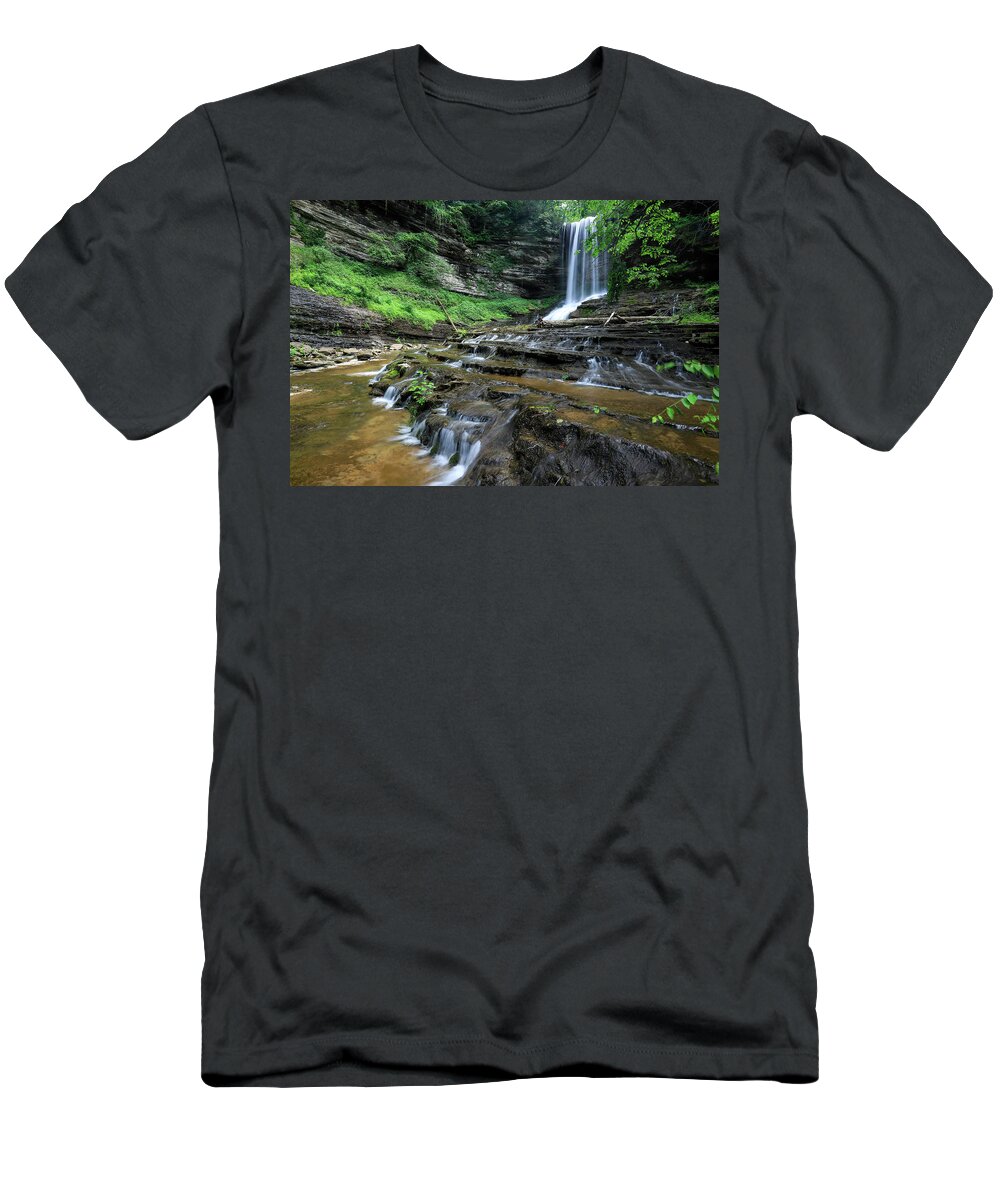Landscape T-Shirt featuring the photograph Abrams Falls by Chris Berrier