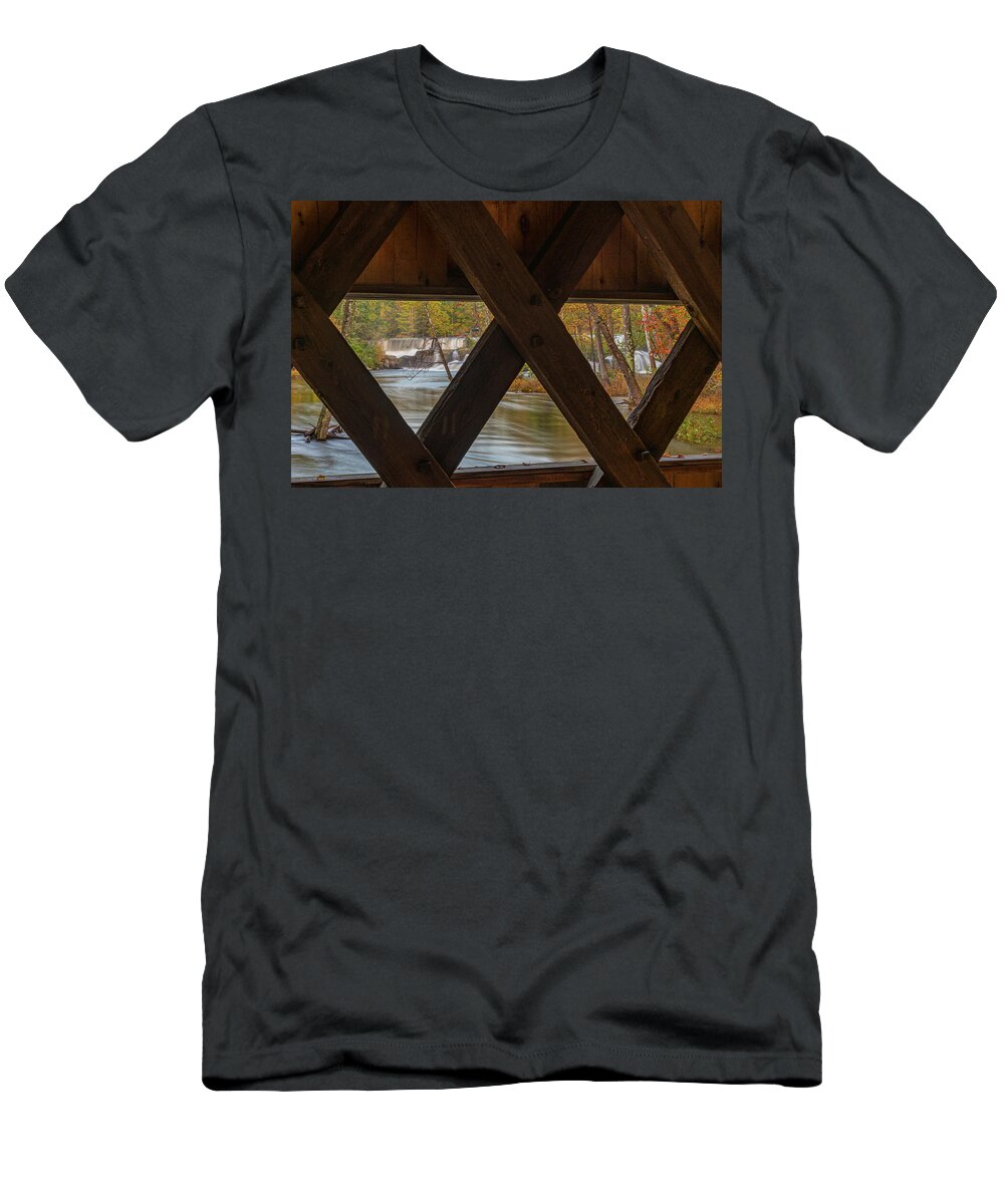 Autumn T-Shirt featuring the photograph Abstract Autumn View by Angelo Marcialis
