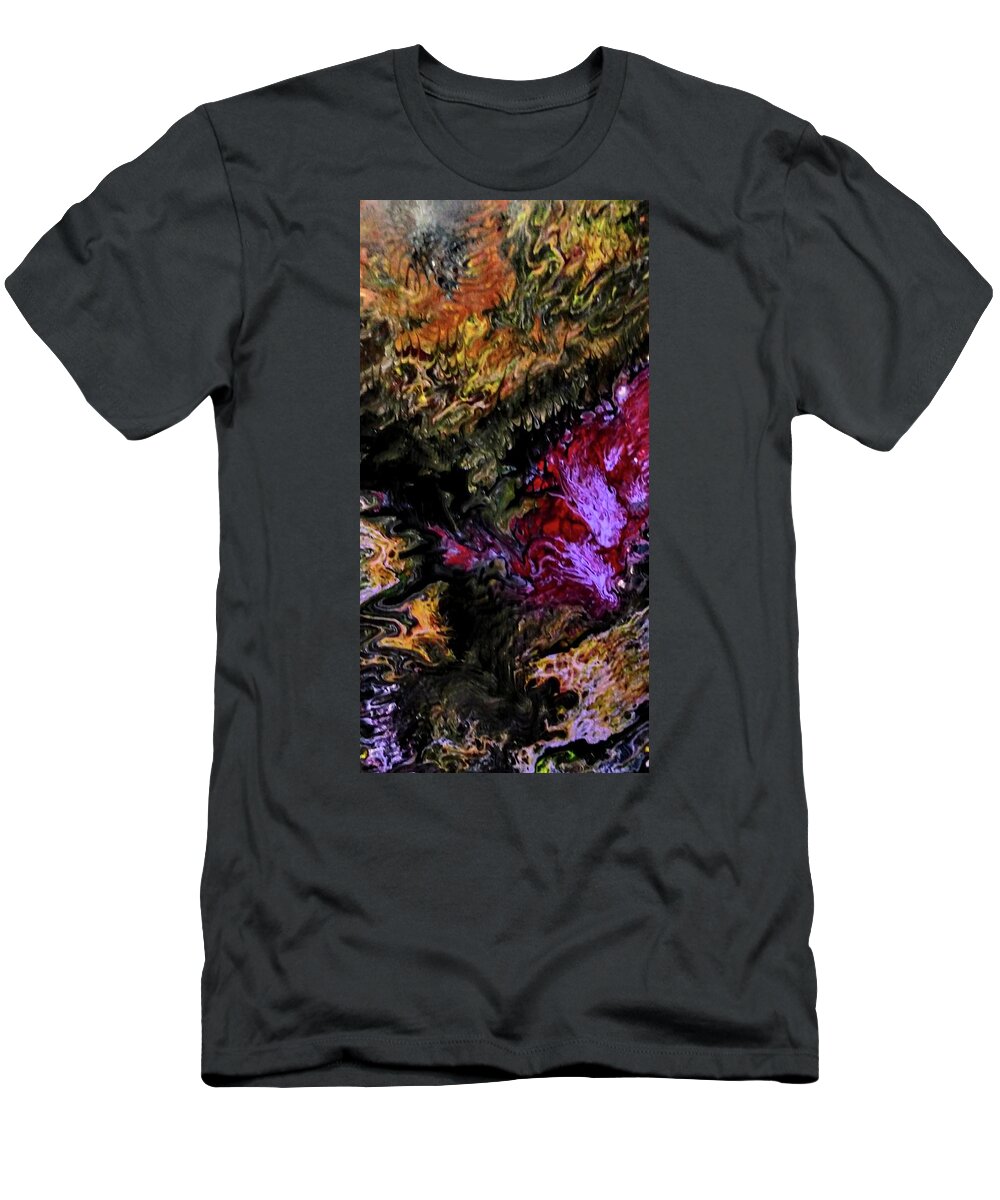 Hills T-Shirt featuring the painting Abstract Hills by Anna Adams
