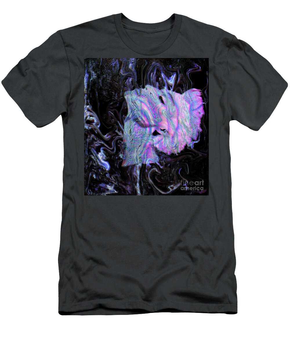 Fine-art T-Shirt featuring the mixed media Abstract Obsessions A8  by Catalina Walker