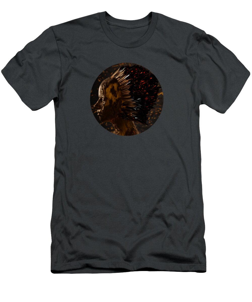 Portrait T-Shirt featuring the digital art Abstract Portrait III by Spacefrog Designs