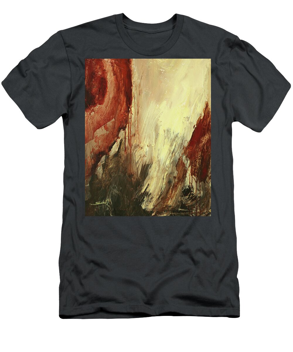Abyss T-Shirt featuring the painting Abyss Revision II by Sv Bell
