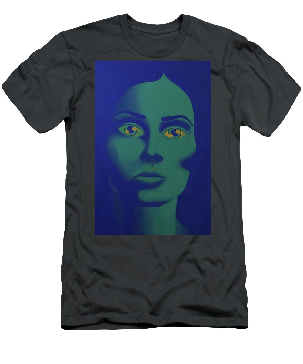 Painting T-Shirt featuring the painting Adrift by Zephyr Salz