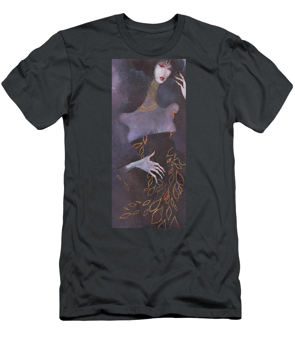 Woman T-Shirt featuring the painting African queen by Maya Manolova