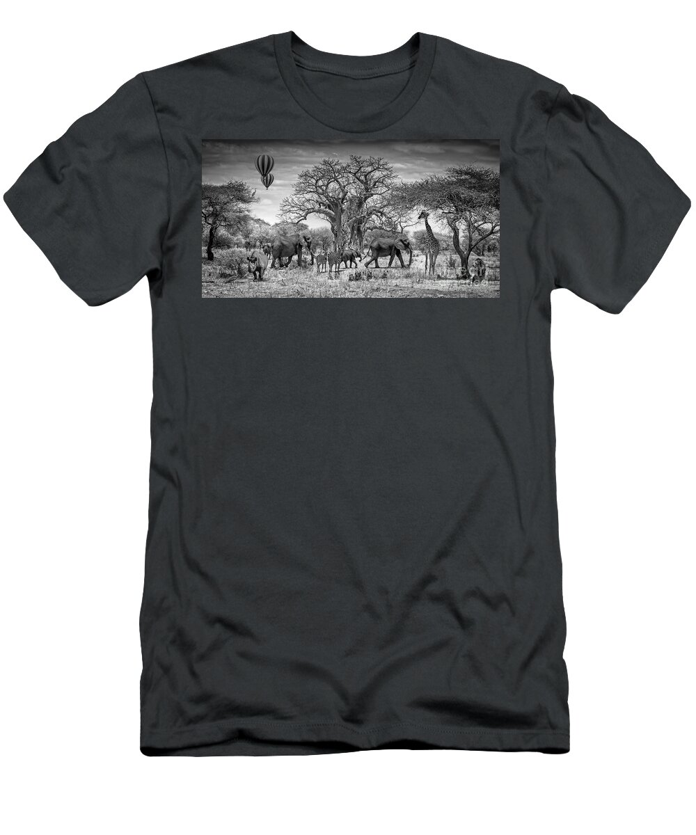Africa T-Shirt featuring the photograph African Wildlife by Lev Kaytsner
