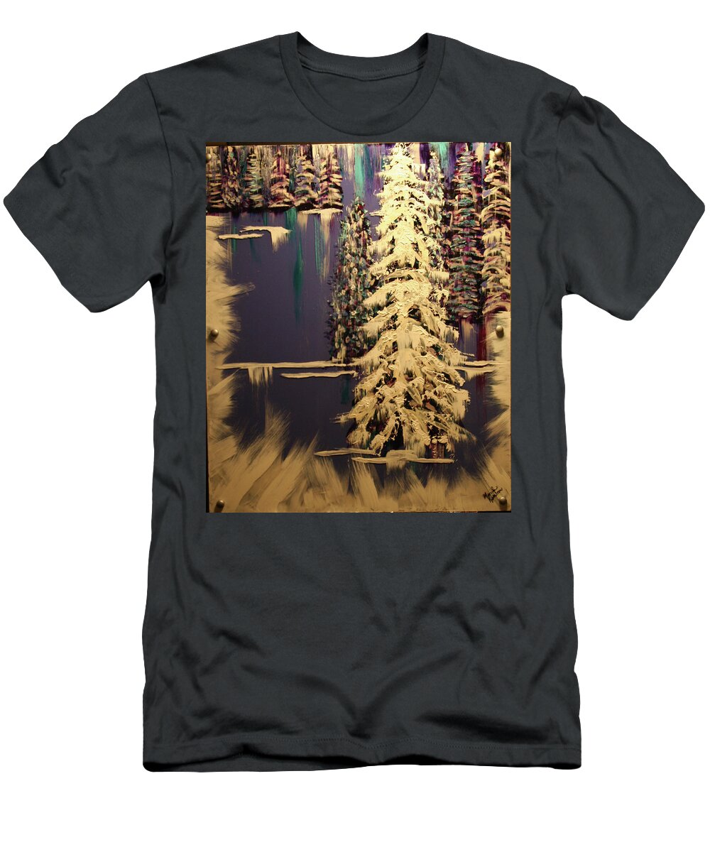 Snow T-Shirt featuring the painting After the Storm by Marilyn Quigley
