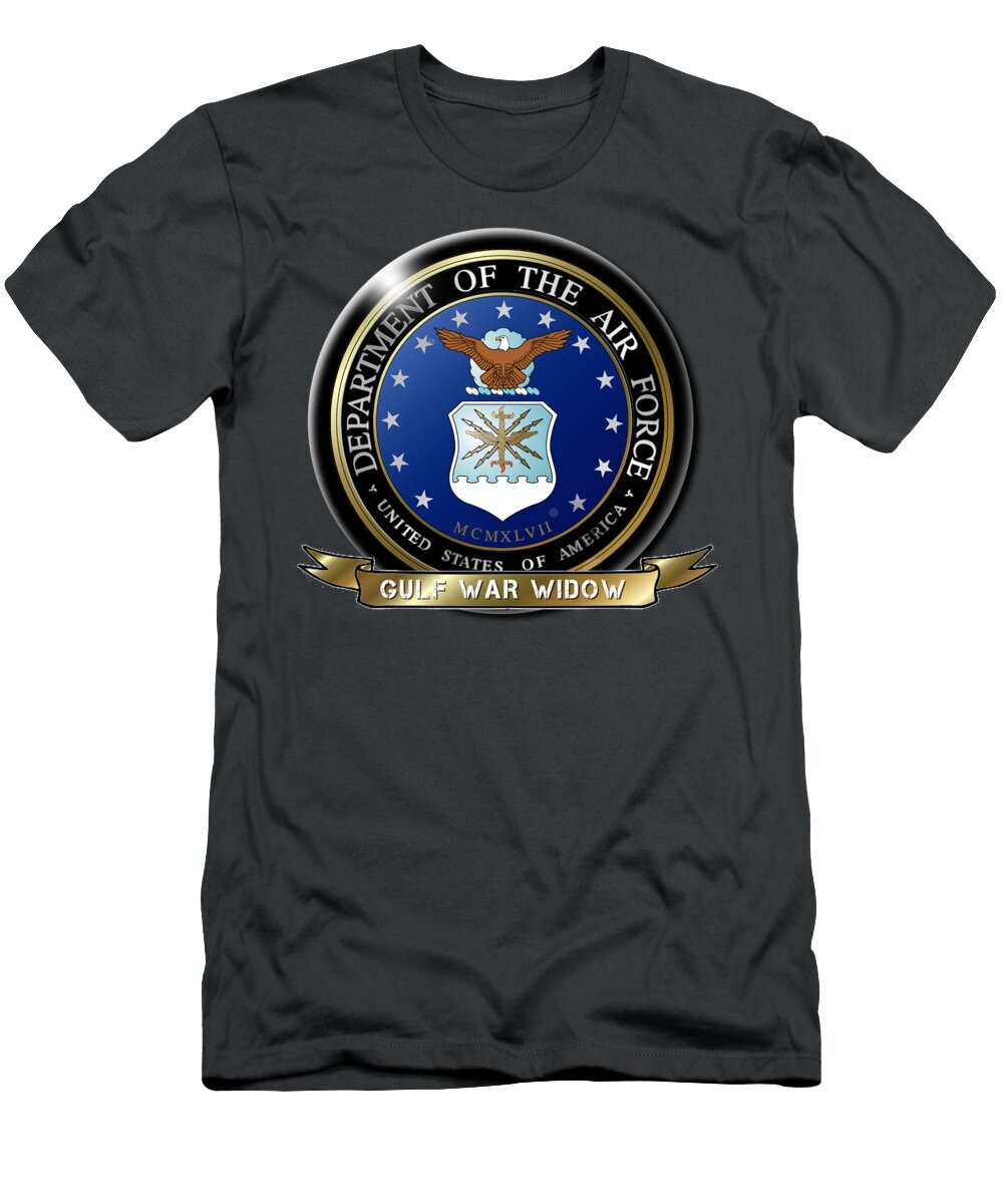 United T-Shirt featuring the digital art Air Force Widow by Bill Richards