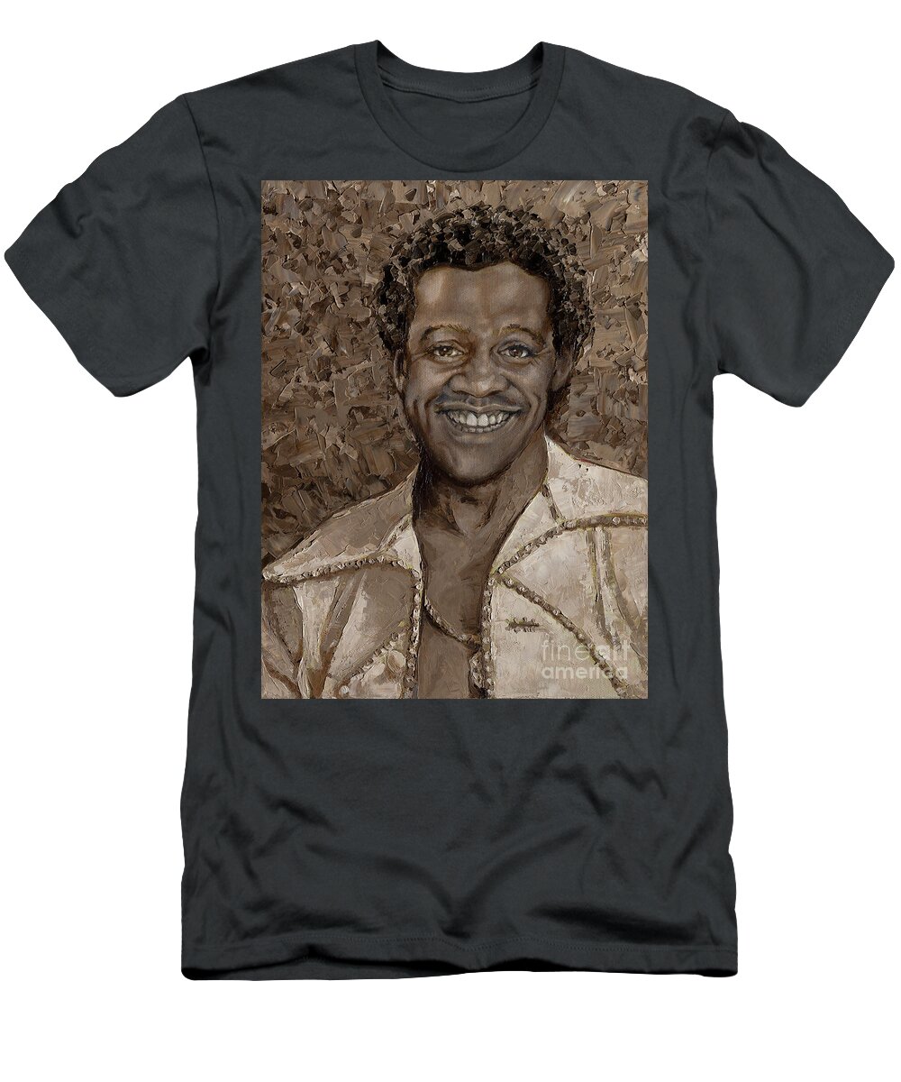 Oil Painting T-Shirt featuring the painting Reverend Al Green, 2021 by PJ Kirk