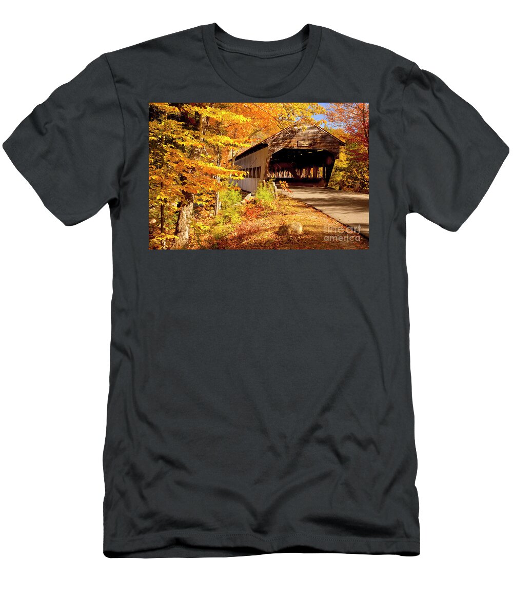 Albany T-Shirt featuring the photograph Albany Covered Bridge by Brian Jannsen