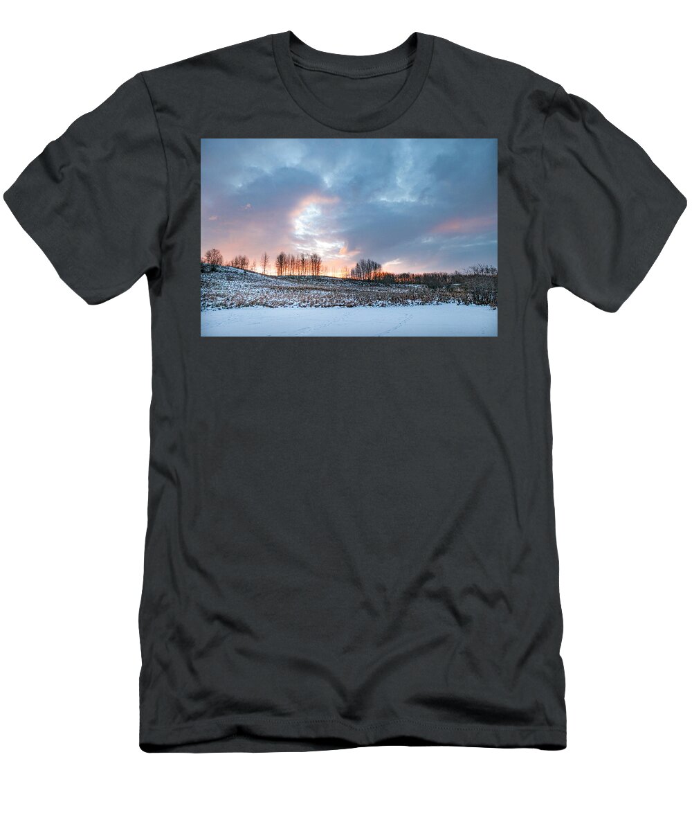 Winter T-Shirt featuring the photograph Alberta winter dawn by Phil And Karen Rispin