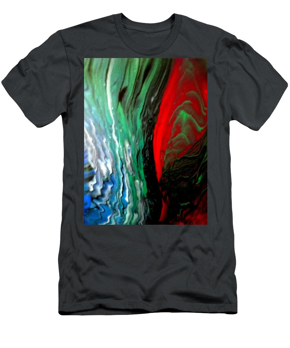 Space T-Shirt featuring the painting Alien Home by Anna Adams