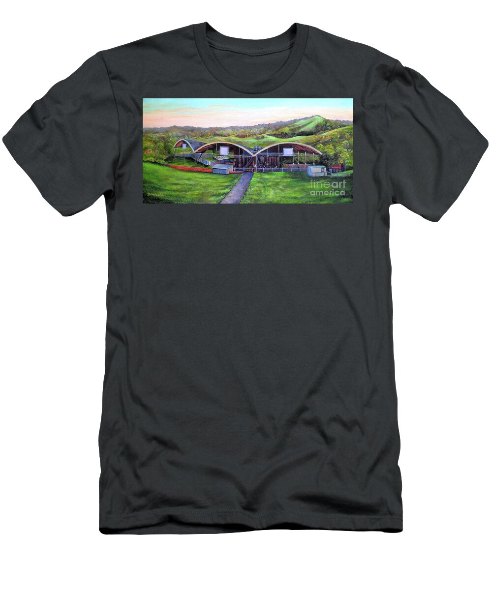 Alpine T-Shirt featuring the painting Alpine Valley by Anthony DiNicola