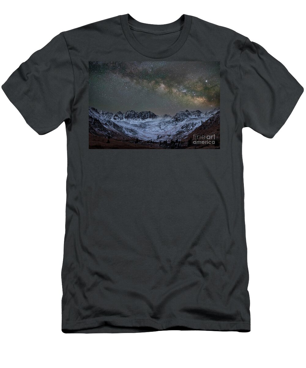 Alpine Loop T-Shirt featuring the photograph American Basin under the stars by Keith Kapple