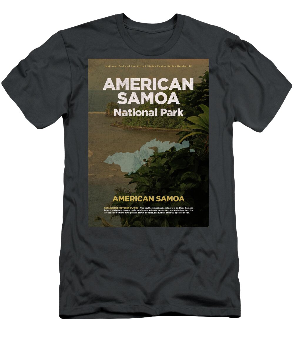 American Samoa T-Shirt featuring the mixed media American Samoa National Park Travel Poster Series of National Parks Number 16 by Design Turnpike